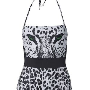Venus Leopard Print Halter Swimsuit